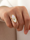 Oval Pearl Decor Ring