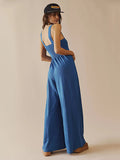 4 Colors High Waisted Wide Leg Jumpsuits for Women