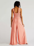 4 Colors High Waisted Wide Leg Jumpsuits for Women