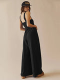 4 Colors High Waisted Wide Leg Jumpsuits for Women