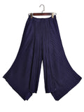 Original Loose Solid Color Irregular Pleated Wide Leg Pants