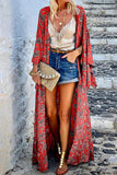 Bohemian Print Printing Cardigan Collar Outerwear(3 Colors)