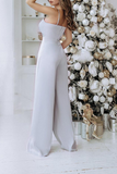 Casual Solid Spaghetti Strap Straight Jumpsuits