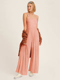 4 Colors High Waisted Wide Leg Jumpsuits for Women