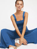 4 Colors High Waisted Wide Leg Jumpsuits for Women