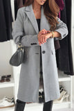 Casual Solid Color Cardigan Turndown Collar Outerwear(4 Colors)