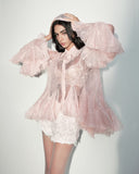 Sexy Hot Girl Style 2025 Autumn New High-Waist Skirt Women's Flared Sleeve Single-Button Plaid Dress